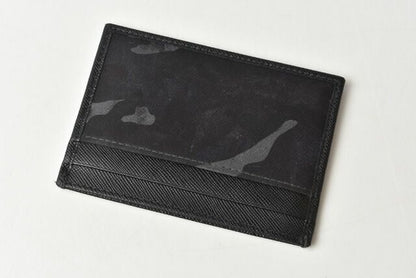 Prada Card Case Business Card Holder Men's Prada 2m1149 Camofula Black Dark Blue