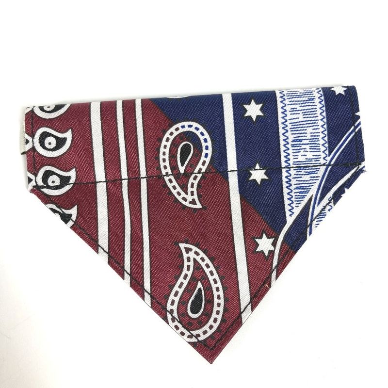 Hermes Collar Dog Bandana "apron D'or" S H800750e 01 Silk Bordeaux / Blue