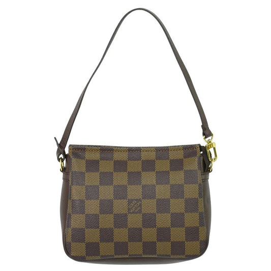 Authentic Louis Vuitton LV Trousse Makeup Damier Ebène Accessory Pouch Handbag