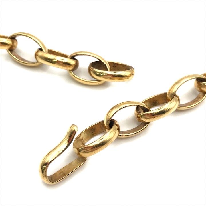 Chanel Round Logo Plate Chain Necklace Gold