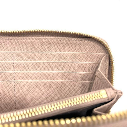 Prada Round Zipper Long Wallet Beige 1ml506 Wallet Excellent Condition
