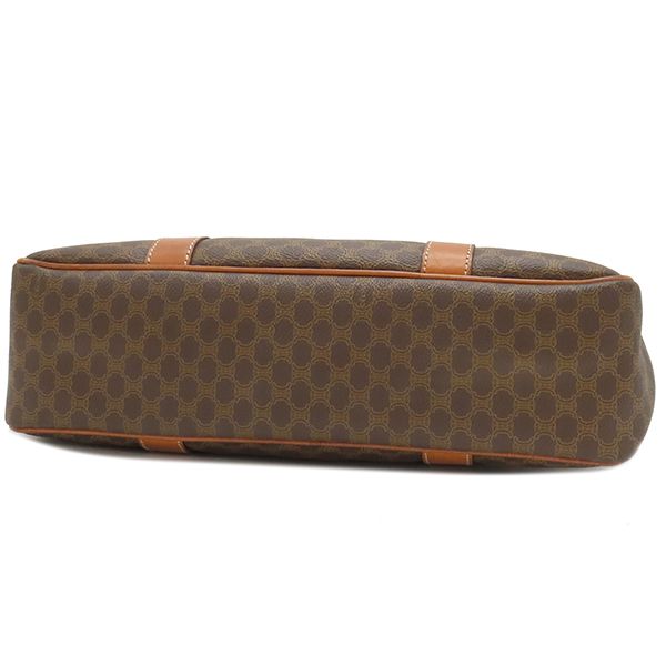 Celine Handbag Macadam Tote PVC Leather Brown Gold Hardware Total Triomphe Logo