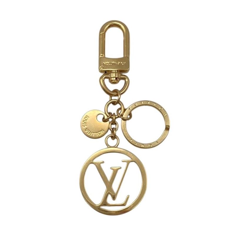 Louis Vuitton Bag Charm Porte Cles LV Circle M68000 Key Ring Gold Louis Vuitton