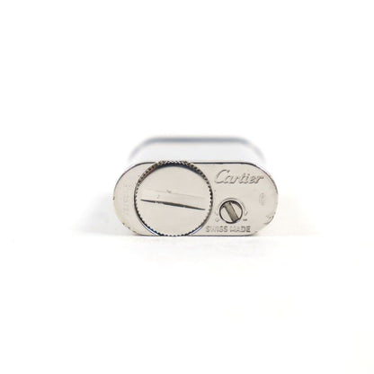 Cartier Godron Hairline Logo Engraved Oval Form Roller Lighter