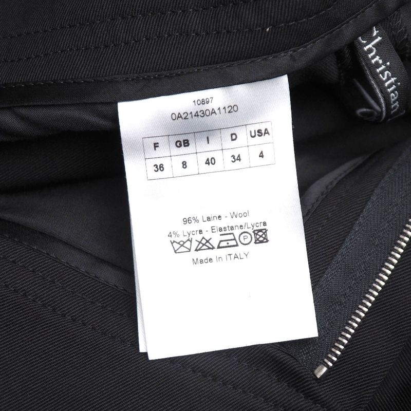 Christian DIOR Pants Size 40 Two Tuck Stretch Tapered Slacks Made In Italy