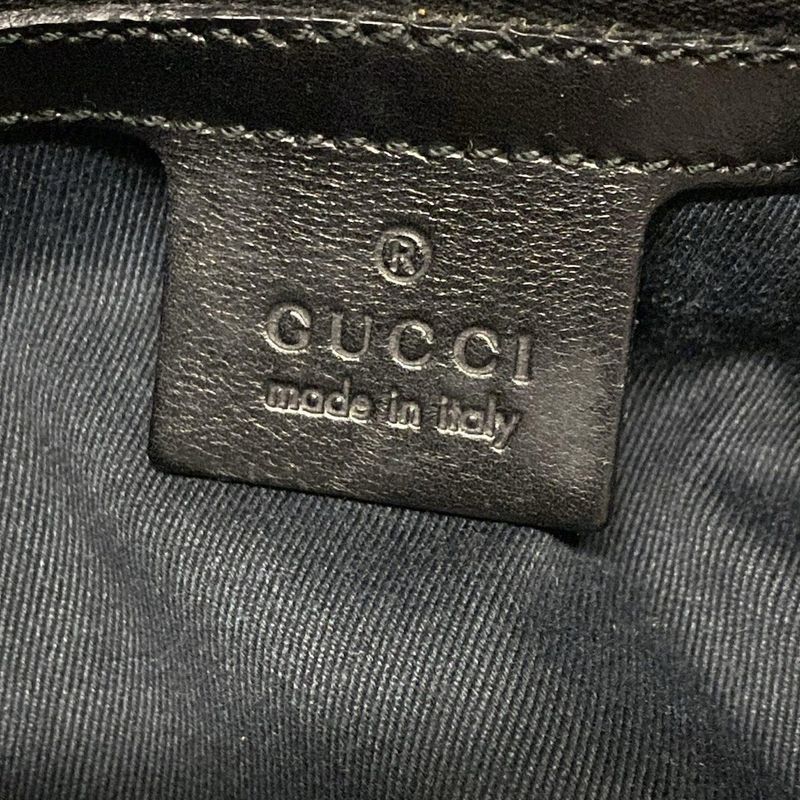 Gucci Shoulder Bag GG Pattern 106250 Black Leather