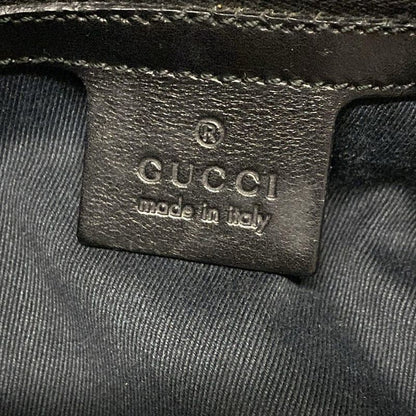 Gucci Shoulder Bag GG Pattern 106250 Black Leather