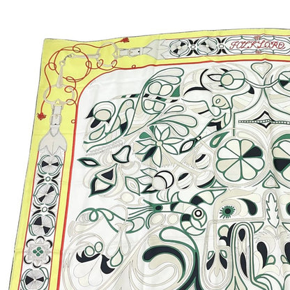 Hermes Carre 140 Large Scarf Silk Folklore Yellow