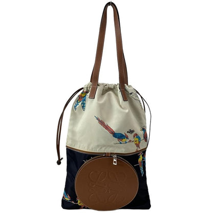 Loewe Tote Bag - Ivory X Dark Navy X Multi Paula's Ibiza / Bird / 2-way /
