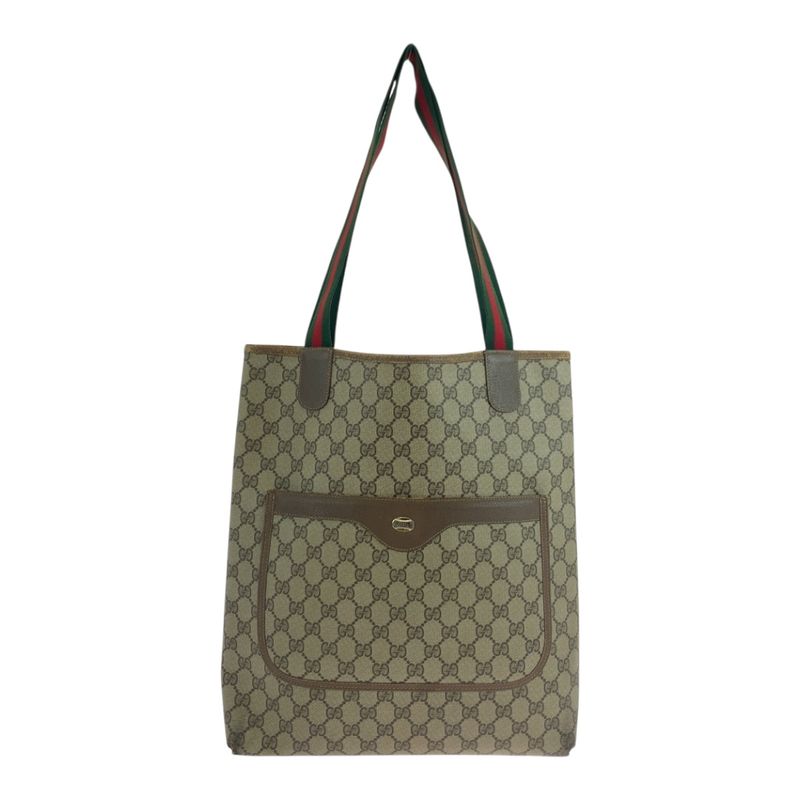 Gucci Vintage Old Gucci Sherry Line Beige Vgg Supreme Canvas 39 02 003 Tote Bag