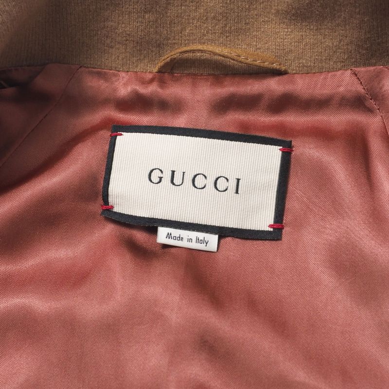 Gucci Sherry Line Jacket Size 44 Goat Leather Goat Leather Jacket Blouson