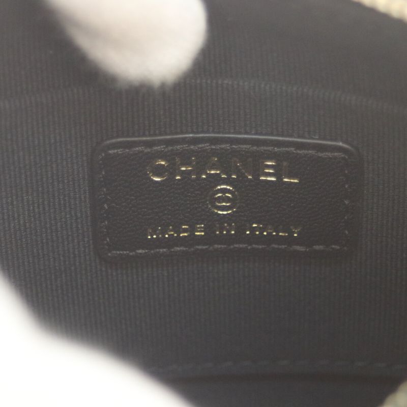 Chanel 24 Years Gift Black Velour Half Moon Chen Shoulder Bag Black Women