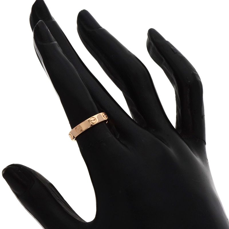 Cartier Mini Love Ring #48 Ring - 18K Pink Gold Ladies