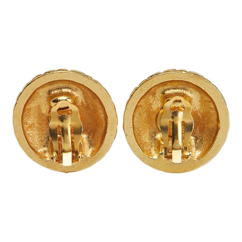 Chanel Coco Mark Round Gold Plated Ladies Chanel
