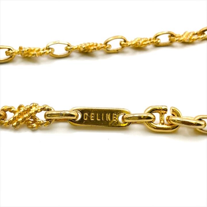 Celine Chain Vintage Necklace Gold