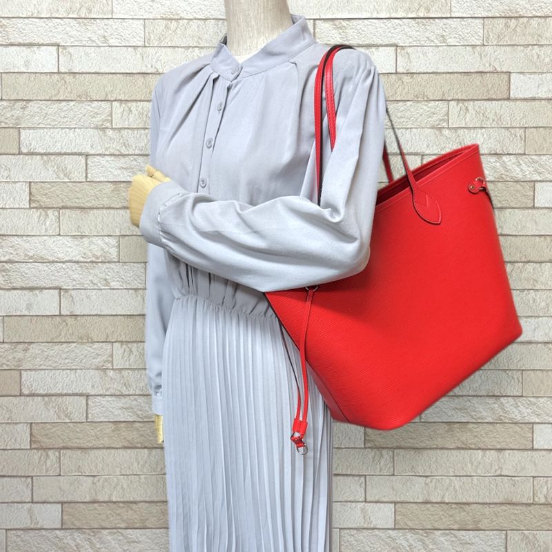 Louis Vuitton Neverfull MM Epi Tote Bag Epi Leather M41159 Red Ladies Louis