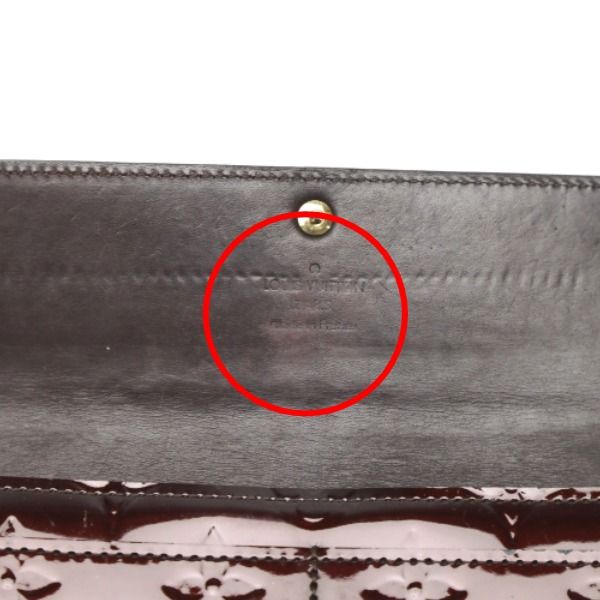 Louis Vuitton M93524 Vernis Long Wallet With Two-fold Zipper Portefeuille Sarah