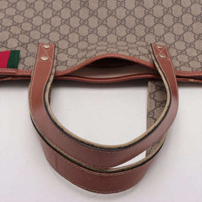 Gucci GG Supreme Tote Bag 211134 Unisex Brown Made In Italy