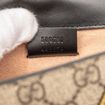 Gucci GG Supreme Osiride Taiga Head 500781 Black Gold PVC Leather Women's Gucci