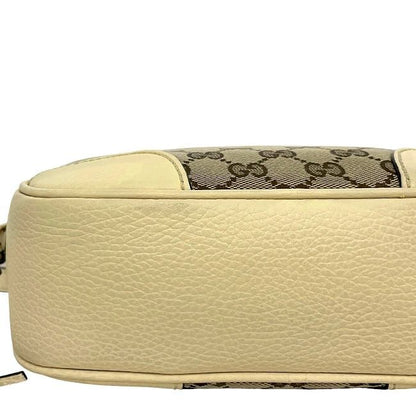 Gucci Shoulder Bag Beige Cream White 449413 Excellent Condition