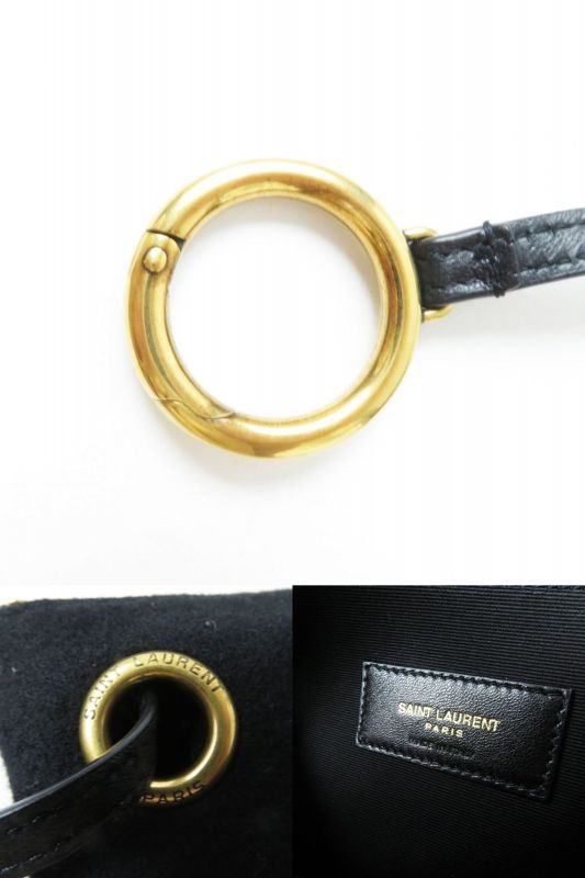 Saint Laurent Paris 7110435 Women's Wool And Leather Pouch