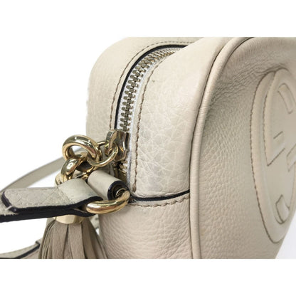 Gucci Soho Interlocking G Small Disco Bag Shoulder Bag 308364 White