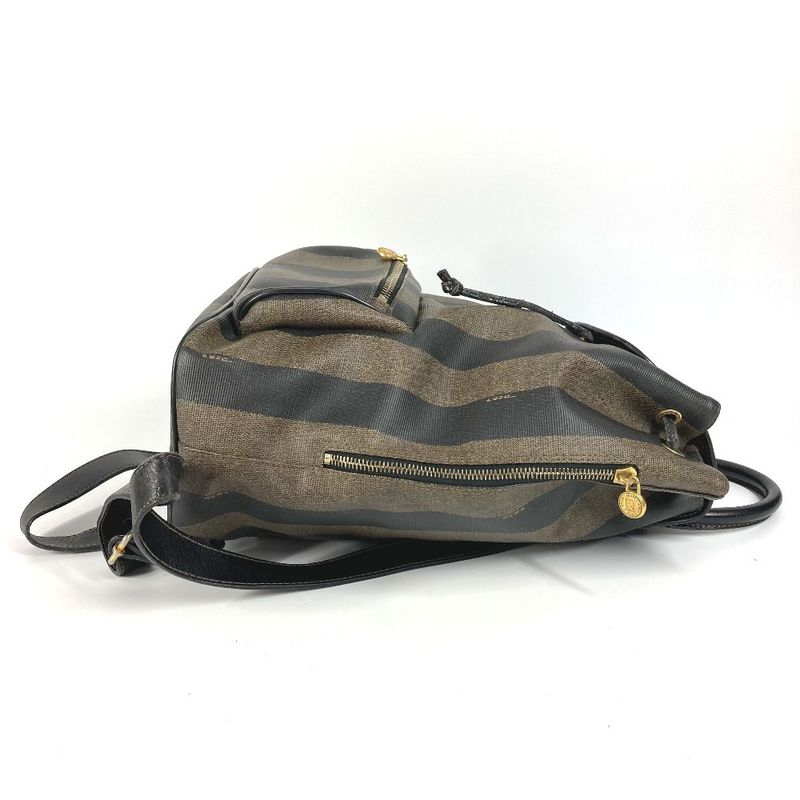 Fendi Backpack Sac Pecan Pvc/leather Khaki