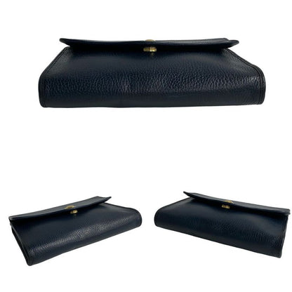 Christian Dior CD Logo Hardware Leather Shoulder Bag Pochette