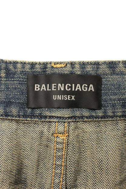 Balenciaga 750035 Tnw65 Skirt Docking Denim Pants Men's XS