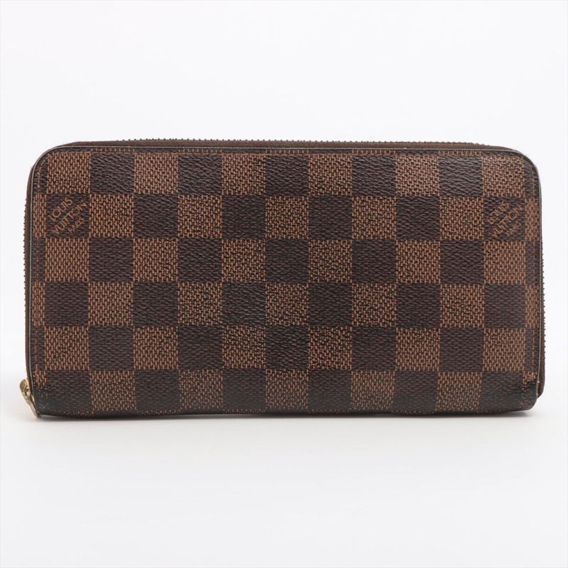 Louis Vuitton Damier Zippy Wallet Round Zip Wallet Long Wallet N60015 Ebène