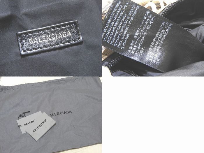 Balenciaga 713042 Waist Bag Signature Logo Recycled Poly Mens Body Bag Belt Bag