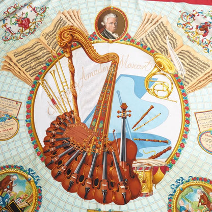 Hermes Wolfgang Amadeus Mozart Hymn To Mozart Carré 90 Scarf Silk Twill Square