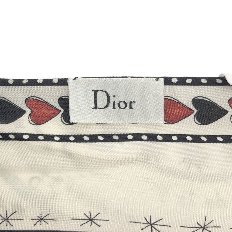 Dior Mizza Silk Scarf Circle of Fate White