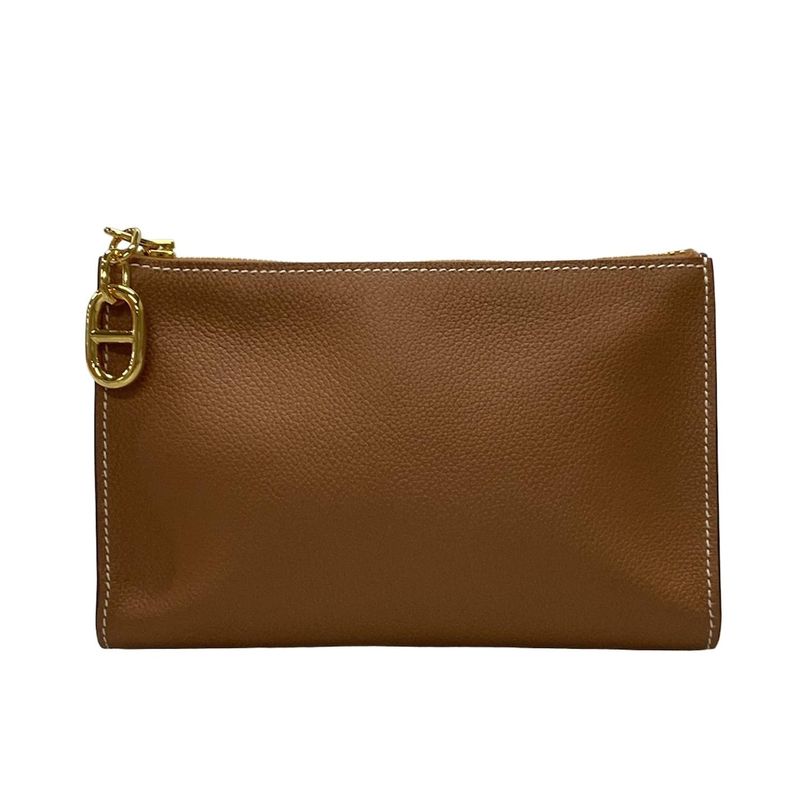 Hermes Pouch Zip Angot Pmchaine D'ancre Gold Hardware