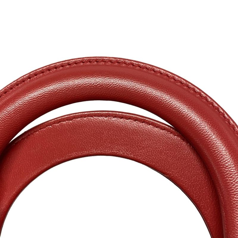 Dior/christian Dior Handbag Lady Dior Large Bag Red Leather
