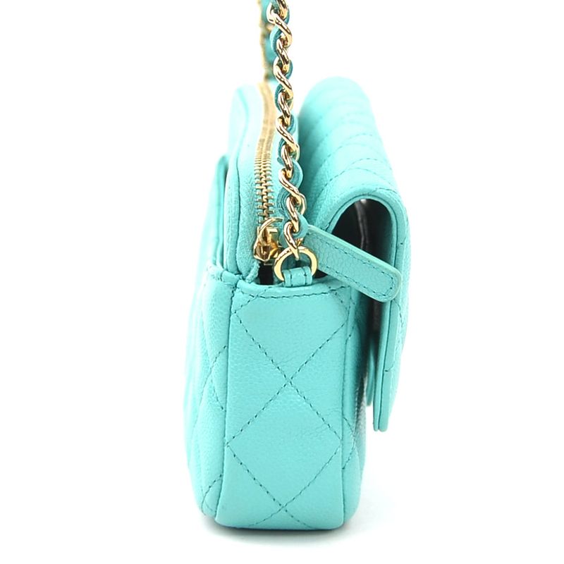 Chanel Chain Wallet Crossbody Shoulder Bag Matelasse