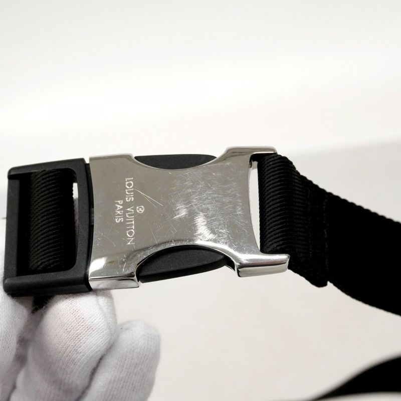 Louis Vuitton Waist Bag Taiga Llama Bum Bag Outdoor M30245 Black Men's