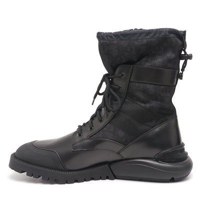 Dior Combat High Top Boots 42 Oblique Black