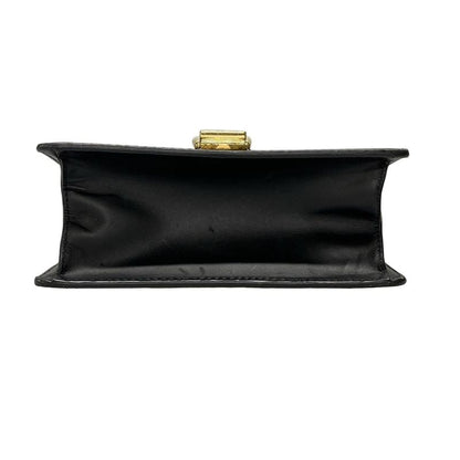 Gucci Shoulder Bag Sylvie Mini 431666 Black Green And Red Chain Shoulder Leather