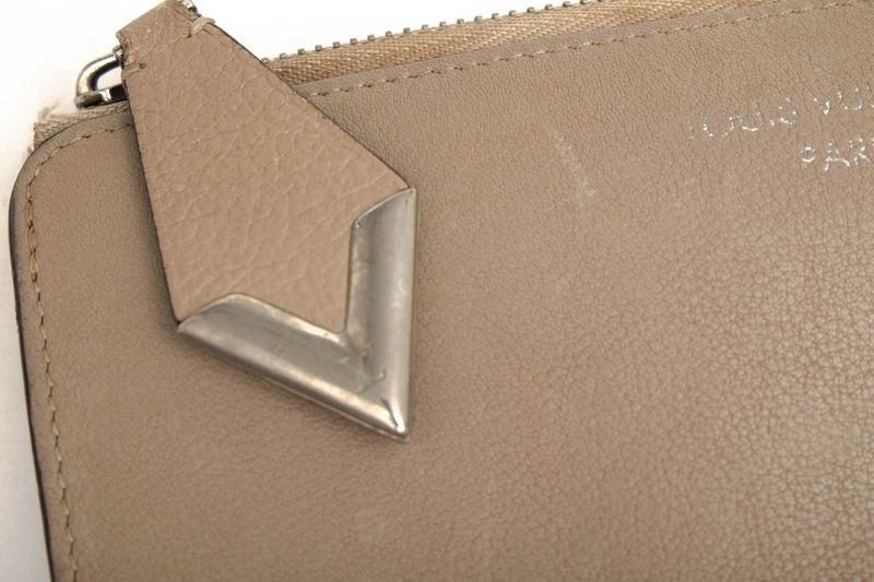 Louis Vuitton Long Wallet Ladies Women Leather Genuine Leather Beige M60147