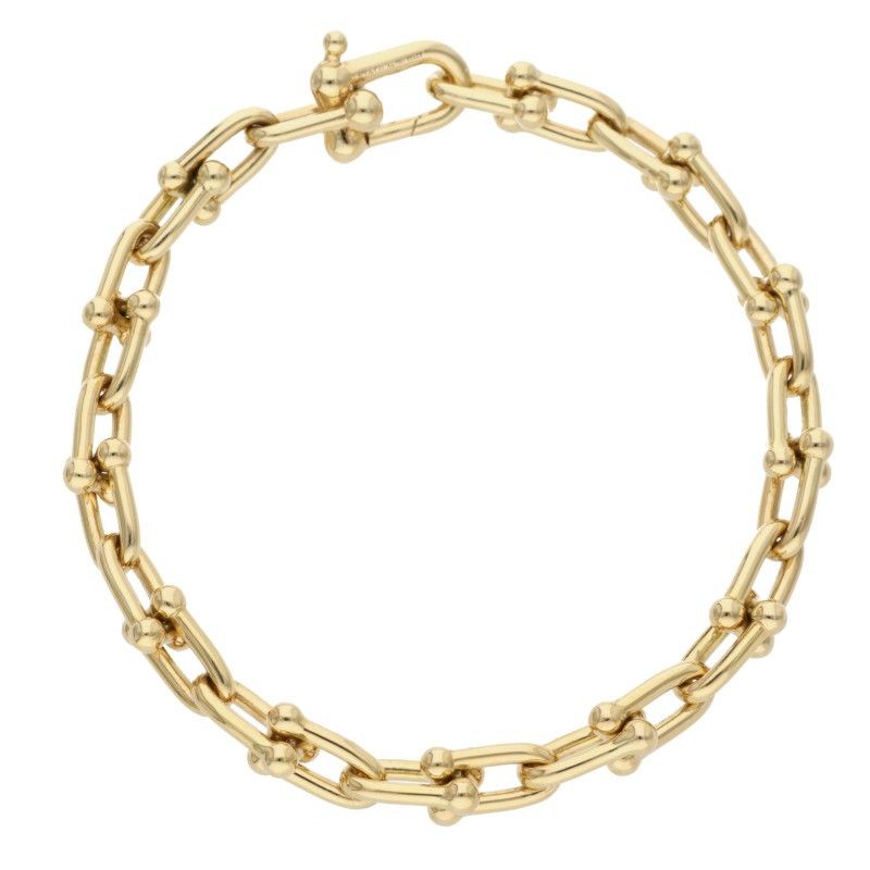Tiffany & Co Hardwear 18K Yellow Gold Small Link Bracelet Men's S