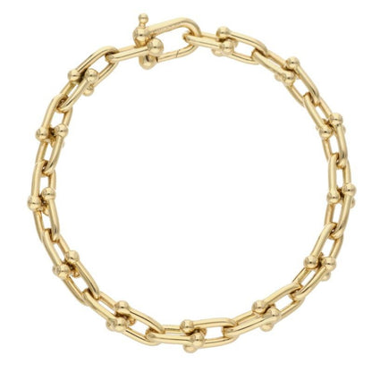 Tiffany & Co Hardwear 18K Yellow Gold Small Link Bracelet Men's S