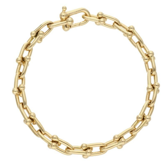 Tiffany & Co Hardwear 18K Yellow Gold Small Link Bracelet Men's S