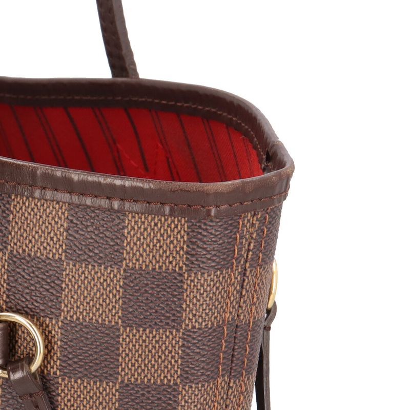 Louis Vuitton Neverfull MM Damier Tote Bag Damier Canvas N51105 Brown Ladies