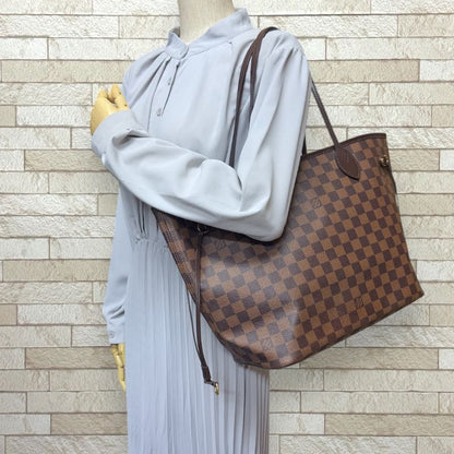 Louis Vuitton Neverfull MM Damier Tote Bag Damier Canvas N51105 Brown Ladies