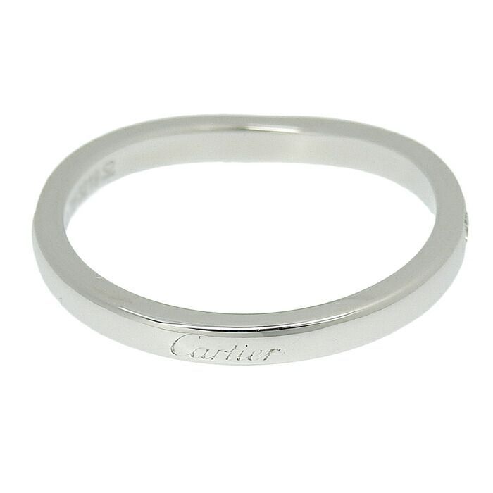 Cartier Ballerina Curved Half Eternity Diamond Ring Pt950 Platinum Diamond #49