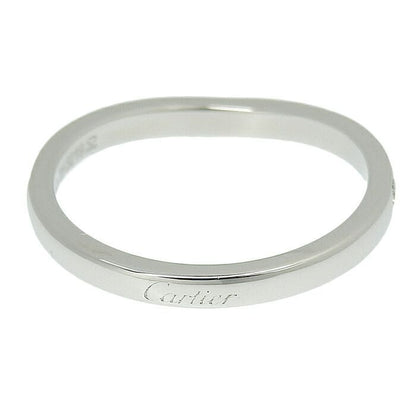 Cartier Ballerina Curved Half Eternity Diamond Ring Pt950 Platinum Diamond #49
