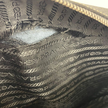 Prada Shoulder Bag Leather Black with Tear Inside A25-2693