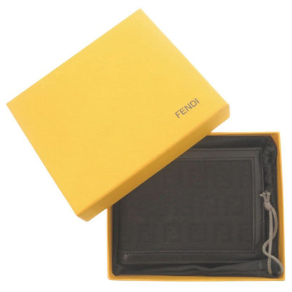 Fendi Zucca 7m0001 Canvas Black Bifold Wallet Black 0887 Fendi
