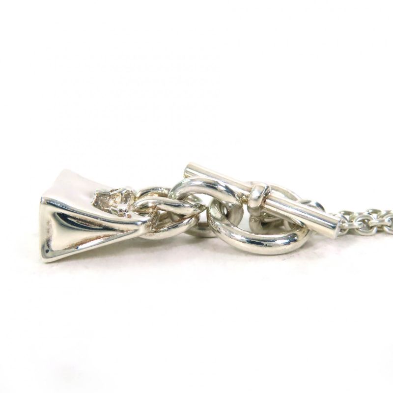Hermes Mini Birkin Amulet Ag925 Accessory Pendant Necklace Silver Weight 12.6g